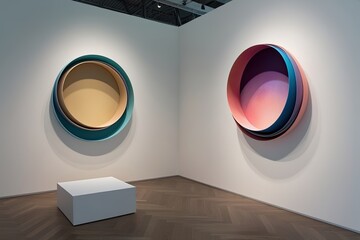 Sophisticated Fluid Color Looping Surface Art Installation