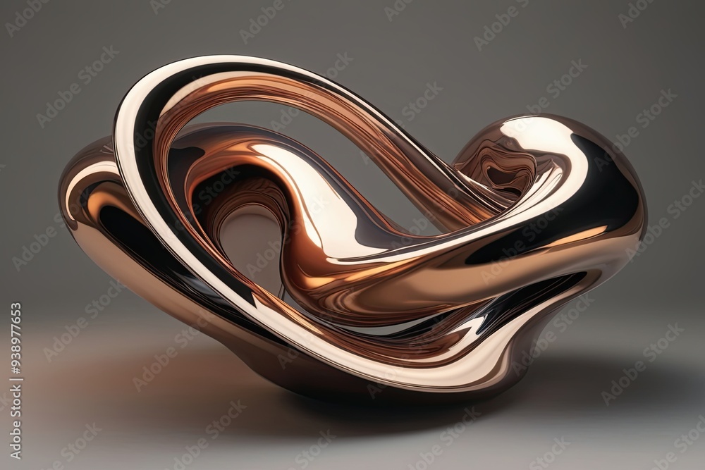 Poster engaging 3d visualization with dynamic curves and fluid motion