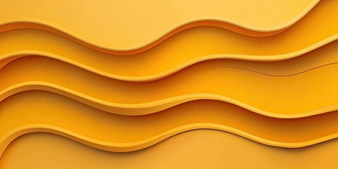 Flowing Curves of Vibrant Yellow Abstract Background