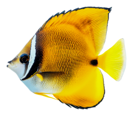 PNG Yellow butterfly fish in clear water