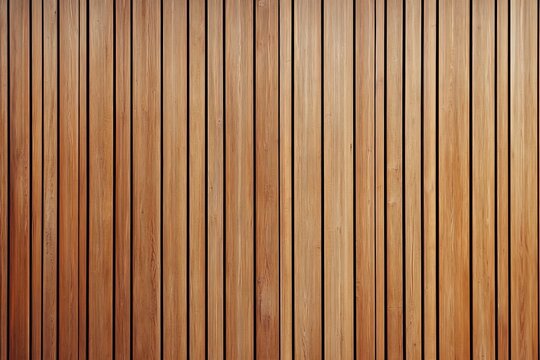 Brown Wooden Plank Wall Texture with Vertical Grain Pattern Background