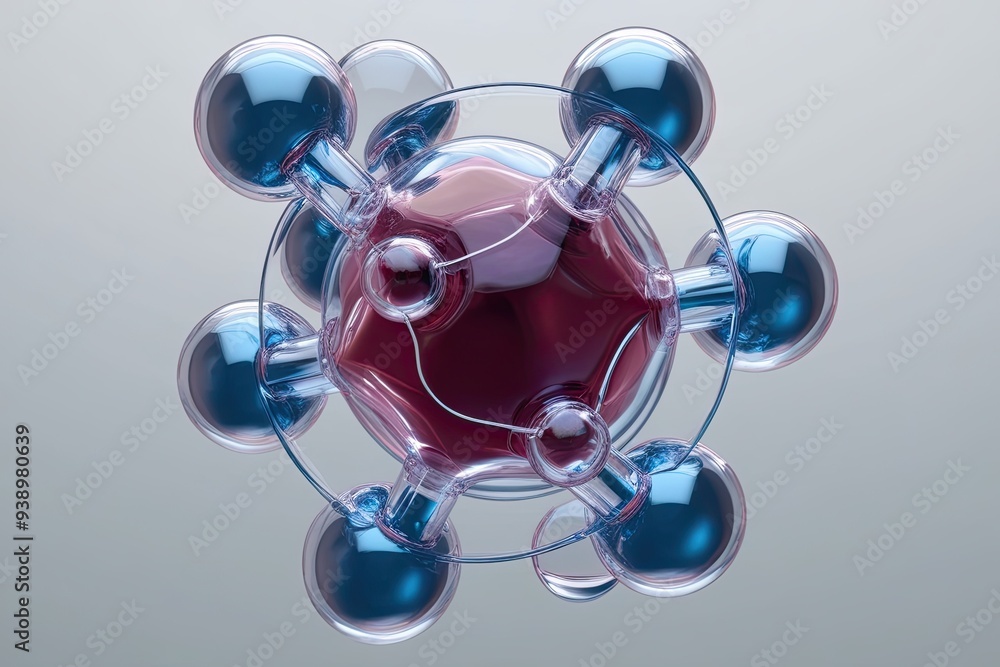 Poster 3d visualization of transparent molecular structures from multiple angles