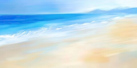 Abstract Seascape with Soft Blue and Sandy Tones