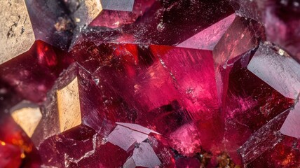 Richly colored spinel with deep red hues and polished facets