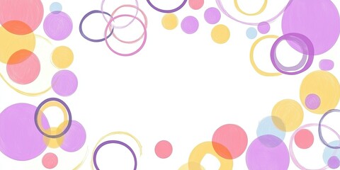 Colorful Circular Patterns on a White Background