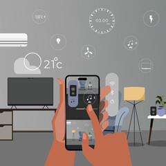 Home technological mobile with remote 