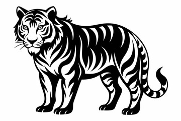 Tiger silhouette vector illustration