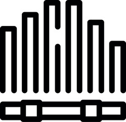 Music equalizer is adjusting audio frequency to achieve perfect sound