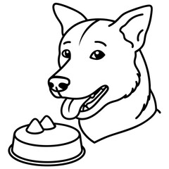 Hand drawn dog food
