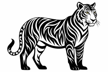 Tiger silhouette vector illustration