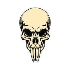 Fierce Skull with Claw Features