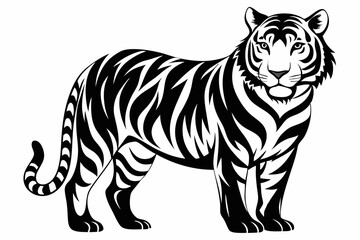 Tiger silhouette vector illustration