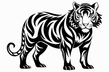 Tiger silhouette vector illustration