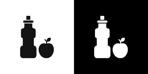 Diet Drink icon Flat fill set collection