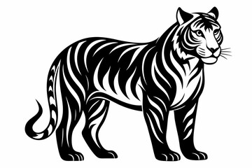 Tiger silhouette vector illustration