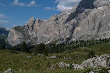 hiking in the high mountains