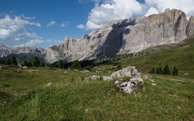 hiking in the high mountains