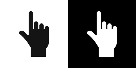 Hand clicking icon Flat fill set collection