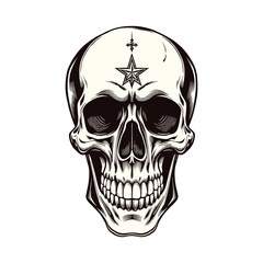 Skull with Star Emblem