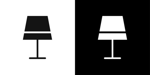 Home light icon Flat fill set collection