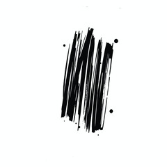 Vertical Black Brush Strokes with Ink Splatter