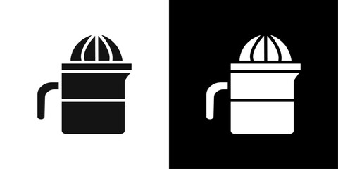 Lemon squeezer icon Flat fill set collection