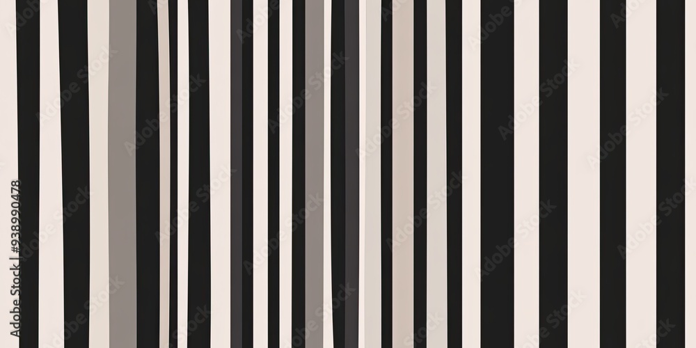 Canvas Prints Abstract Striped Pattern in Monochrome Shades