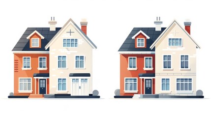 Deciding a house , mansion, apartment icon to choose the best property you want. Choose place to live that suits your lifestyle. Real estate and property decision making concept.