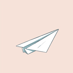 Simple Paper Airplane Illustration