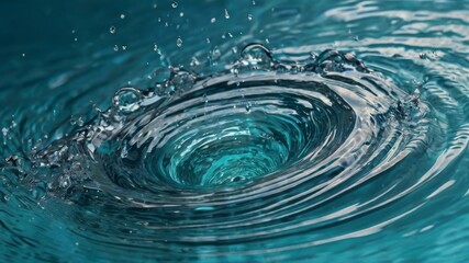 Abstract aqua background with a vortex formed