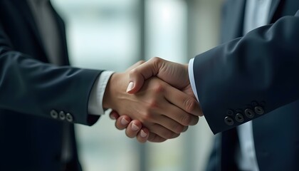 Business partnership concept. Businessman handshake for teamwork of business merger and acquisition, successful negotiate,hand shake,two businessman shake hand with partner to celebration partnership 