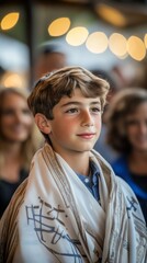 Fototapeta premium Tallit Bar Mitzvah Judaism Religion Spiritual Symbol