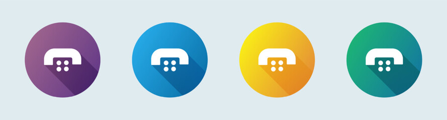 Dial solid icon in flat design style. Call signs vector illustration.