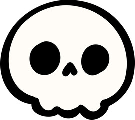 Groovy Pastel Halloween skull Retro Trendy Doodle Design