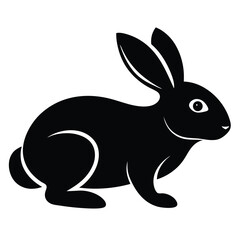 rabbit vector black silhouette