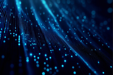 Digital networking gradient color dots lines abstract background