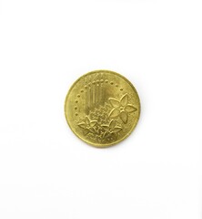 20 cent Malaysian coin on white background  © Kar