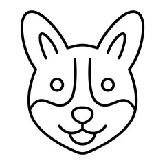 Corgi dog face