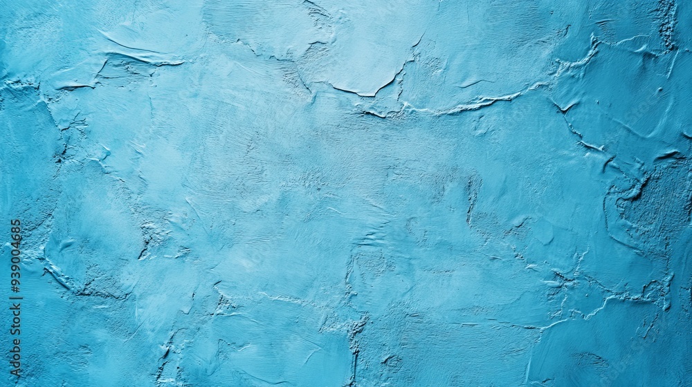 Poster abstract wideangle background with a light blue stucco texture resembling a wall surface the rough p