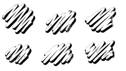 Obraz premium set of scribbles transparent png