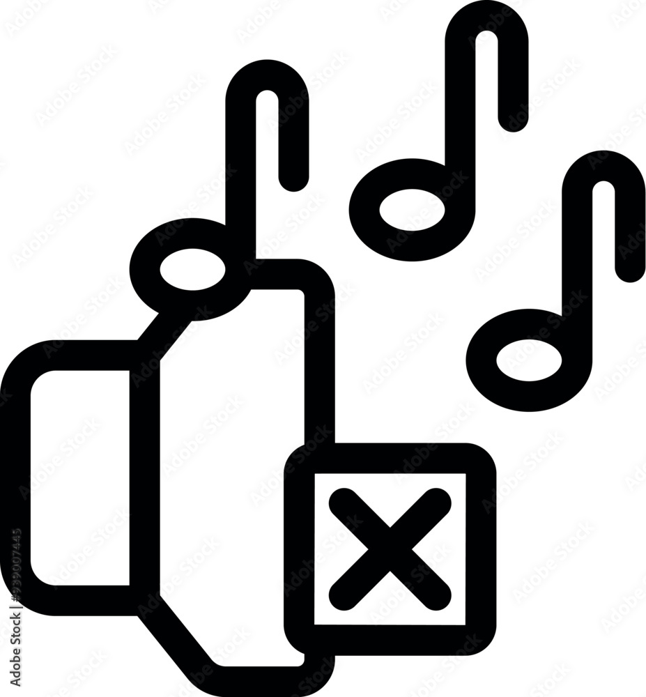 Poster simple vector icon of a speaker being muted, perfect for representing the concept of silence or volu
