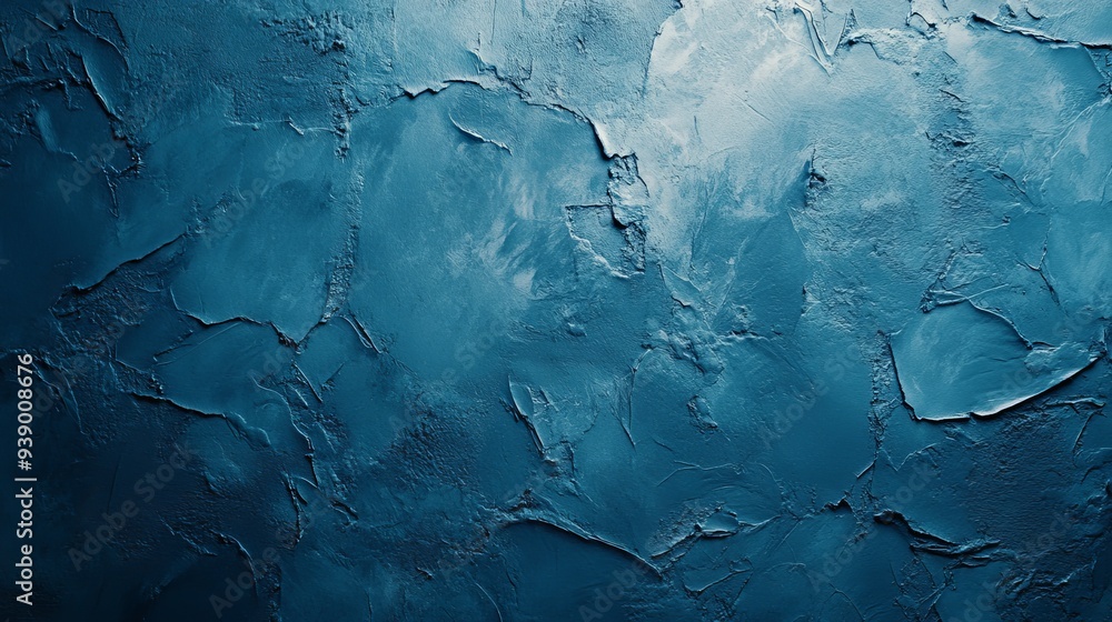 Poster beautiful abstract blue stucco wall background with a grungy texture creating a cold mood pantone co