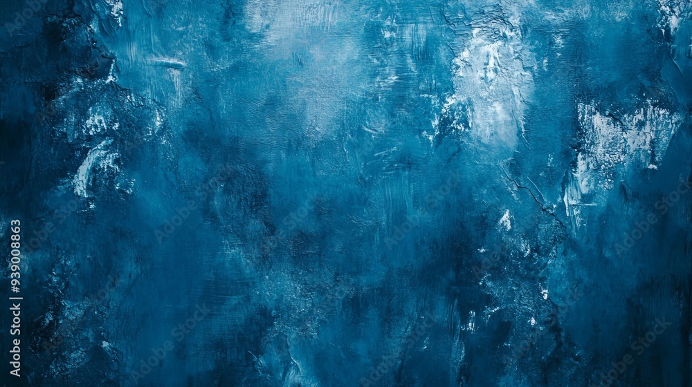 Poster beautiful abstract blue stucco wall background with a grungy texture creating a cold mood pantone co