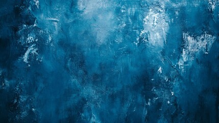 Beautiful abstract blue stucco wall background with a grungy texture creating a cold mood Pantone color concept background with space for text