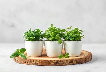 Fototapeta premium fresh herbs in a bowl