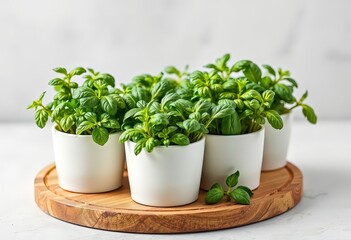 fresh herbs in a bowl