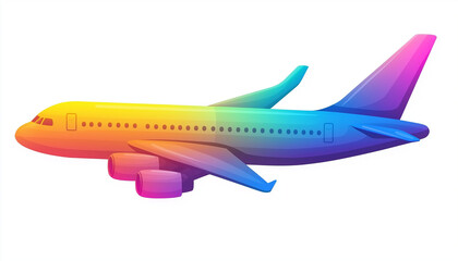 Fototapeta premium Vector of airplane icon, isolated on white background