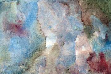 Deep blue gradient watercolor digital paper