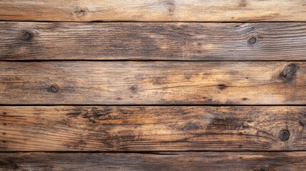 Naklejka premium A rustic wooden surface showcases a rich texture with prominent nail marks and weathering, creating an ideal backdrop for various commercial photography projects