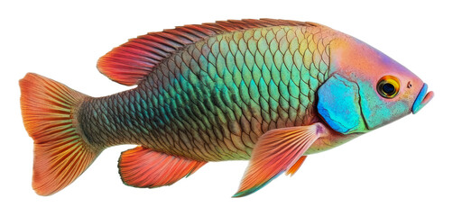 Fototapeta premium PNG Vibrant fish in a bright underwater scene